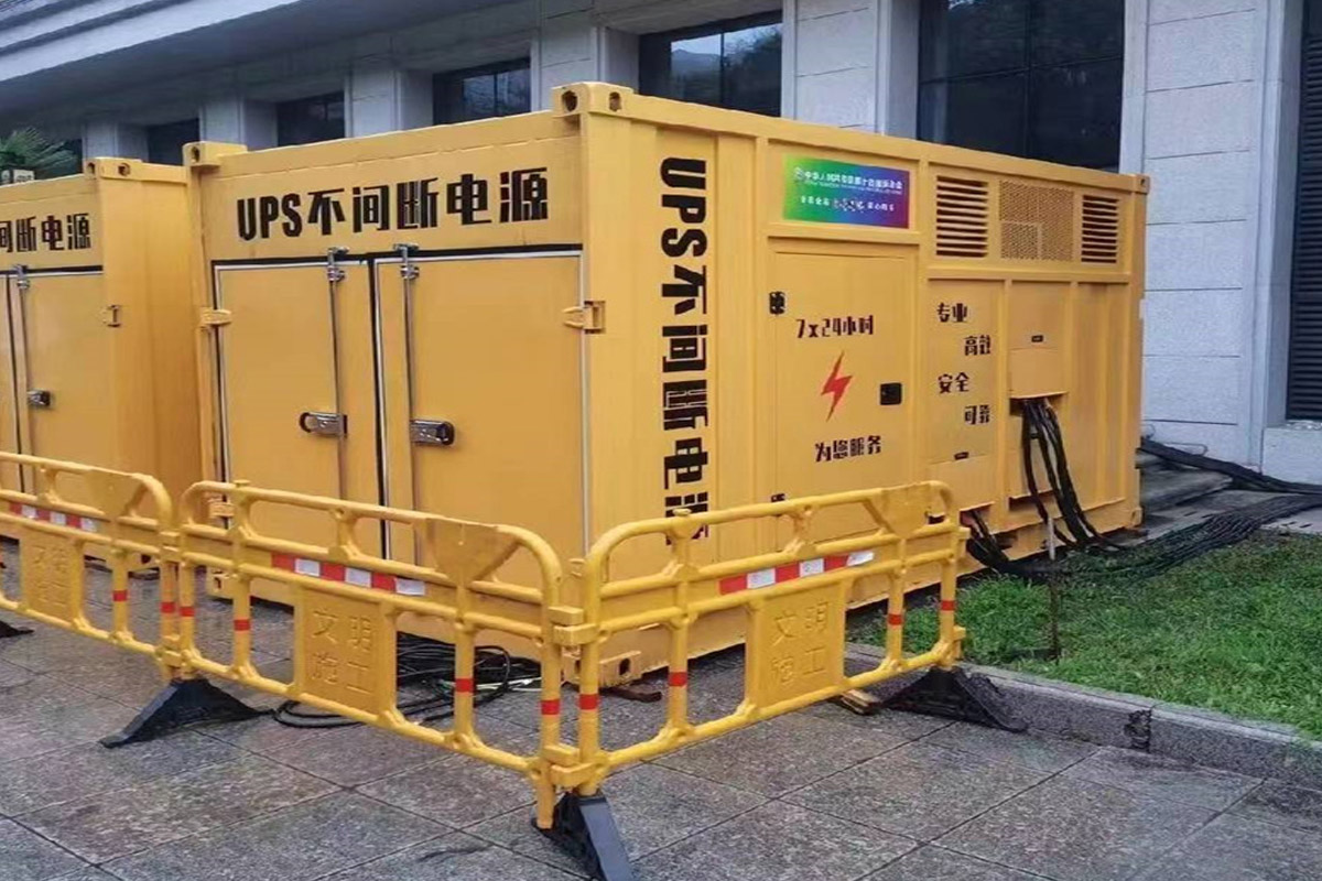 湖北发电机租赁施工现场