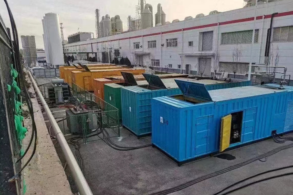 湖北发电机租赁施工现场